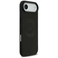Mercedes Ādas Vintage Logo Magnētiskais Viedtālruņa apvalks iPhone Air - Melns