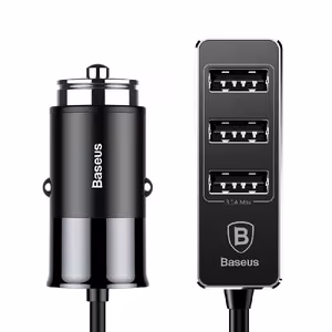 Automašīnas lādētājs Baseus CCTON-01 (4xUSB 5.5A) melns