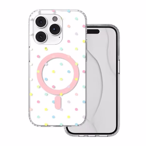 Bubble Dots Mag maciņš, paredzēts iPhone 14 Pro 6,1", balts