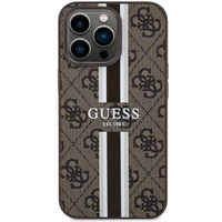 Guess GUHMP13LP4RPSW iPhone 13 Pro / 13 6.1" brūns/brūns cietais apvalks 4G Printed Stripes MagSafe