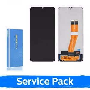 LCD displejs saderīgs ar Samsung A035F A03 non-EU melns (Service Pack / Aftermarket)(NF versija)