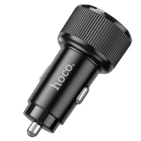 Automobiļa lādētājs Hoco 2 x USB C QC PD 50W NZ14B melns
