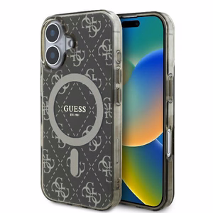Guess IML 4G Fons Magnētiskais viedtālruņa apvalks iPhone 16 Plus - brūns