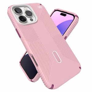 Speck Presidio2 Grip ClickLock & MagSafe vāciņš ierīcei iPhone 16 Pro Max, Wednesday Pink / Boysenberry Purple / balts