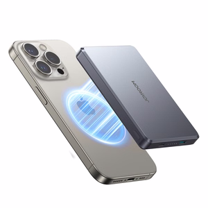 Joyroom JR-PBM08 Pro 22,5 W 10000 mAh ārējais akumulators ar bezvadu uzlādi un 2 x USB-C – pelēks