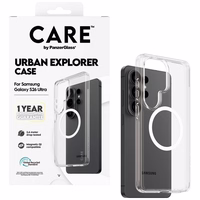 CARE by PanzerGlass Urban Explorer Transparent Case w. White Qi for Samsung Galaxy S26 Ultra - transparent