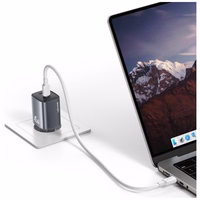 Tīkla lādētājs USAMS CC305 T66 45W GaN 2xUSB-C tarnish