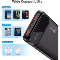 Ārējā baterija Power Bank Choetech B728 22.5W 10000mAh melna