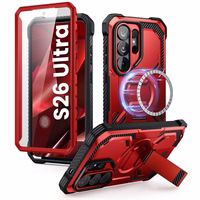 Supcase ArmorBox Mag MagSafe Maciņš for Samsung Galaxy S26 Ultra - sarkans and melns