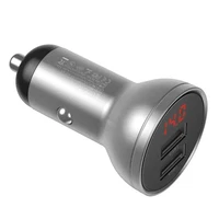 Baseus auto lādītājs ar displeju 2x USB, 4,8A, 24W (sudrabains)