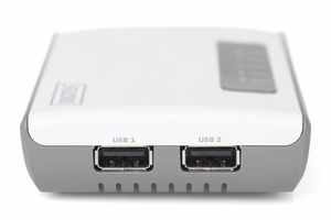 Digitus 2 Port USB 2.0 Wireless Multi-Functional Network Server, 300 Mbps