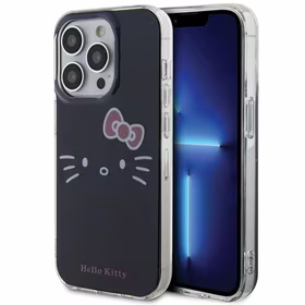 Hello Kitty IML kaķa sejas viedtālruņa apvalks iPhone 14 Pro - melns