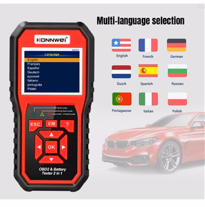 Konnwei KW870 OBD2 diagnostikas skeneris un akumulatoru testeris