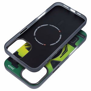 Viedtālruņa apvalks FORCELL F-PROTECT ar divslāņu 4D tehnoloģiju, militārā kritiena testa saderīgs ar MagSafe paredzēts IPHONE 16 PLUS zaļš