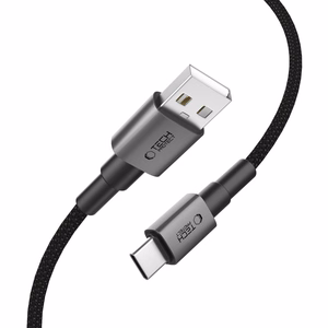 Tech-Protect UltraBoost DNA USB-A / USB-C kabelis 15W/3A 100cm - pelēks