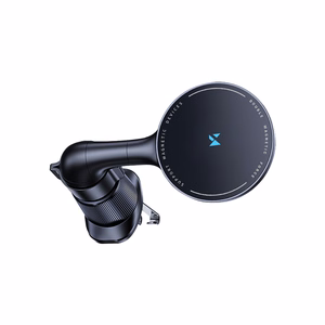 Bezvadu auto lādētājs+turētājs Wozinsky (WCT5-6S4Y) magnētisks (MagSafe 15W) ventilācijas restei melns