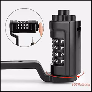Rockbros LFCXR0085 saliekama velosipēda slēdzene ar kodu – melna