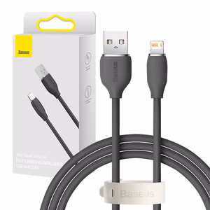 Baseus Jelly kabelis USB uz Lightning, 2,4A, 1,2m (melns)