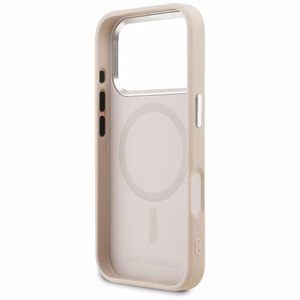 Karl Lagerfeld K Head Point Logo MagSafe Maciņš for iPhone 17 Pro - rozā