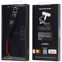 Uniwersalna smycz Lamborghini D1 Leather Handstrap pomarańczowy
