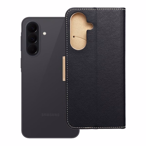 FANCY Grāmatu futrālis priekš SAMSUNG A37 black / gold
