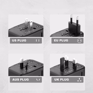 Tech-Protect TA200 EU / UK / US / AU adapteris - melns