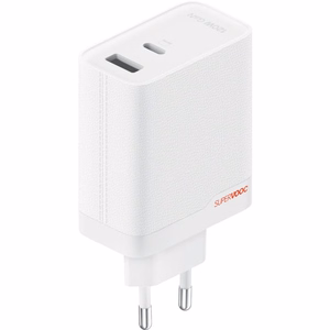 Lādētājs OnePlus SuperVOOC 120W USB-C/USB-A + USB-C uz USB-C kabelis balts