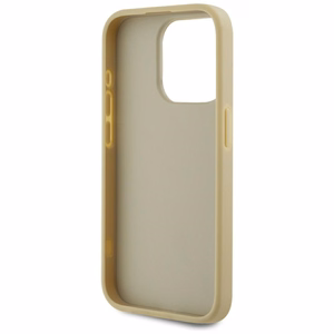 Karl Lagerfeld Wrinkled Metal Signature viedtālruņa apvalks iPhone 15 Pro Max - zelta