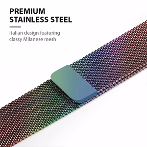Crong Milano Steel nerūsējošā tērauda siksniņa Apple Watch 38 / 40 / 41 / 42 mm, zaigojoša