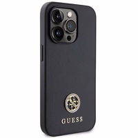Guess GUHCP14LPS4DGPK iPhone 14 Pro 6.1" melns/melns hardcase Strass Metal Logo