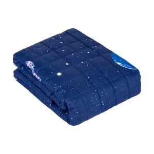 Weighted sensory blanket for children, 100 x 150 cm, 4 kg, space pattern