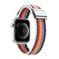 Dux Ducis siksniņa (Mixture II versija) Apple Watch SE siksniņa, 9, 8, 7, 6, 5, 4, 3, 2, 1 (41, 40, 38 mm) pīta josla gaišas svītras aproce