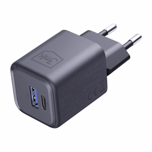 3mk Hyper Charger PD 33W GaN QC4+ PPS AFC FCP SCP 1A1C sienas lādētājs - melns