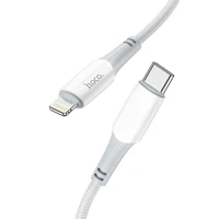 Kabelis USB-C uz Lightning Hoco PD 3A 20W 1 m X70 balts