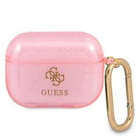 Guess GUAPUCG4GP AirPods Pro apvalks rozā/rozā Glitter kolekcija