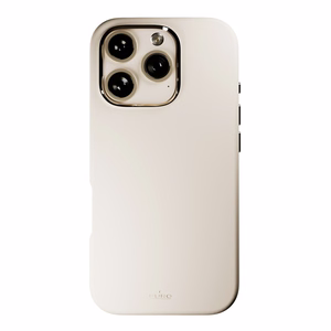 Puro Icon Mag Pro Magnētiskais silikona viedtālruņa apvalks iPhone 16 Pro - bēšs
