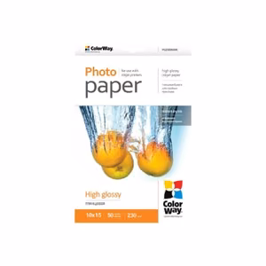 ColorWay – ļoti glancēts fotopapīrs, 230 g/m², 10 × 15 cm