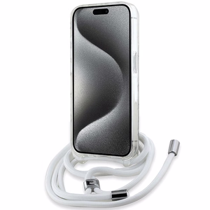 Karl Lagerfeld IML Choupette Head&Cord magnētiskais viedtālruņa apvalks iPhone 15 Pro Max - caurspīdīgs