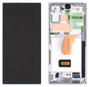 LCD ekrāns Samsung S918 S23 Ultra 5G ar skārienjutīgo ekrānu un rāmi Sky Blue/Lime oriģināls (saliktais service pack)