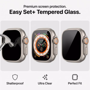 Tech-Protect Easy Set+ rūdītais stikls 2 komplekts Apple Watch Ultra 1/2 49mm - caurspīdīgs