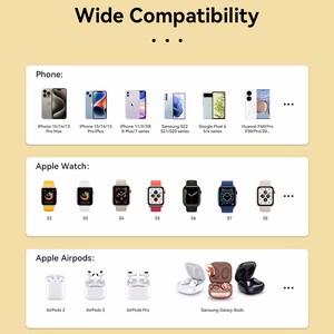 WEKOME WP-U172 salokāma 3-in-1 bezvadu uzlādes stacija ar spoguli iPhone, Apple Watch un AirPods, saderīga ar MagSafe, 15 W, dzeltena
