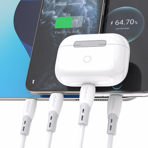Dudao L25SC 60W USB-C - USB-C kabelis ar mīkstu silikona apvalku 1m - balts
