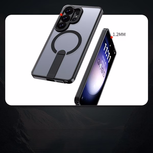 Hybrid Armor X macins Samsung Galaxy S26 Ultra ar stativu, saderigs ar MagSafe - melns