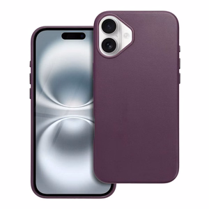 Case Leather Mag Cover (MagSafe) for iPhone 16 Plus purple
