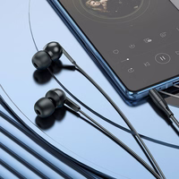 HOCO vadu austiņas Jack 3,5 mm ar mikrofonu M124 melnas