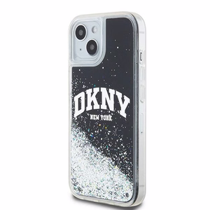 DKNY Liquid Glitter Big Logo iPhone 14/15/13 Viedtālruņa apvalks (m) - melns (m)
