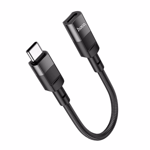 adapteris OTG USB C do Lightning Hoco 3A 0,1 m U107 melns