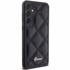 Guess GUHCS23FEPSQSQSK S23 FE S711 melns/melns cietais apvalks stepēts metāla logotips