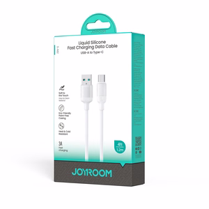 Joyroom S-A62 Lively Series 3A USB-A - USB-C kabelis 1.2 m - balts