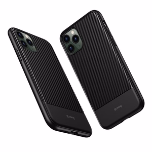 Crong Prestige Carbon vāciņš ierīcei iPhone 11 Pro Max, melns